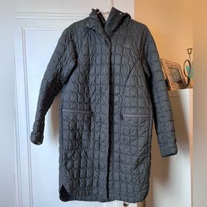 North Face Thermoball Long Winter Coat - Gunmetal Gray